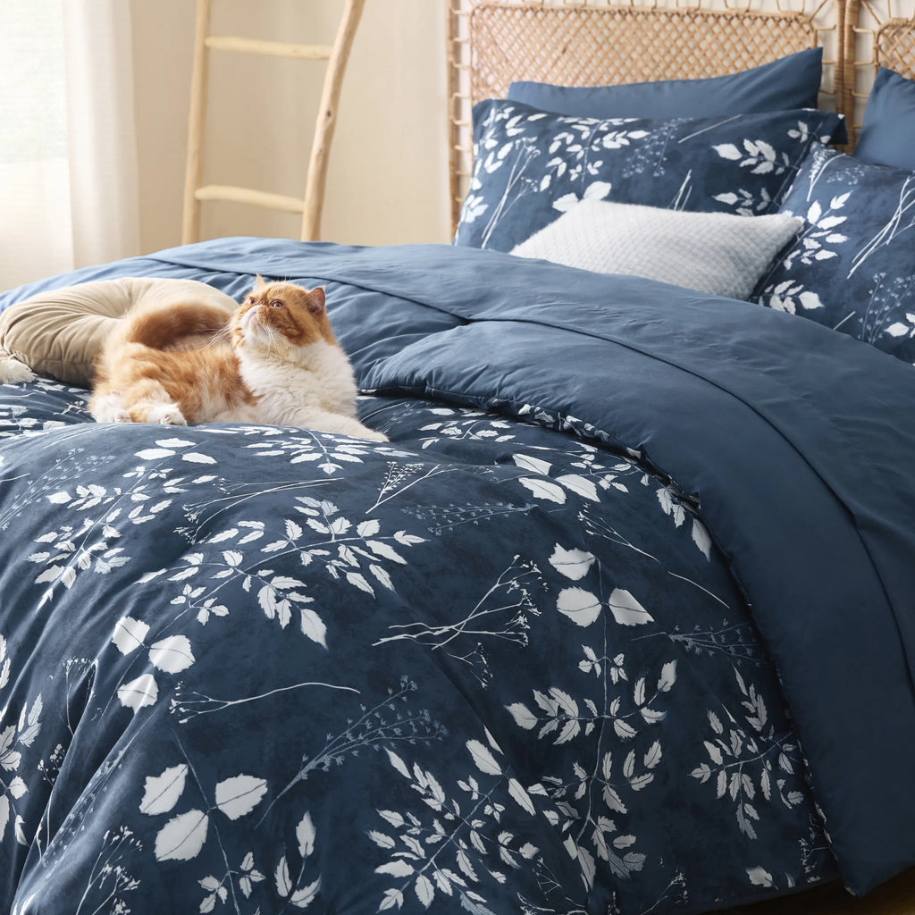 Bed Comforter, Elegant Floral Sets for Everyday Bedding and Comfortable Sleep, 4 Sizes and 15 Colors image 57