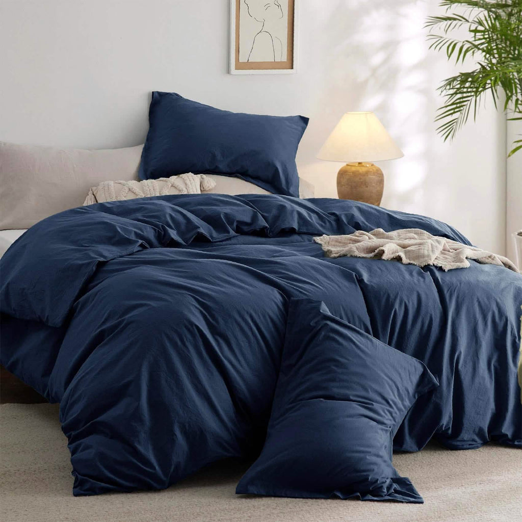 Bed Comforter, Prewashed Cotton Set for Year-Round Bedroom Comfort and Restful Sleep, 5 Sizes and 12 Colors image 57