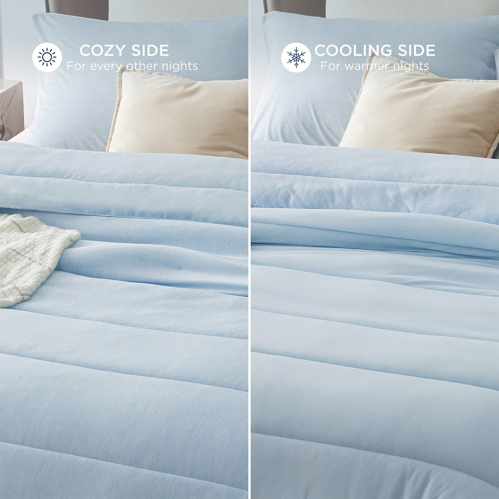 Bed Comforter, Reversible Warm and Cooling Set, Breathable Construction for Year-Round Bedroom Comfort and Restful Sleep image 57