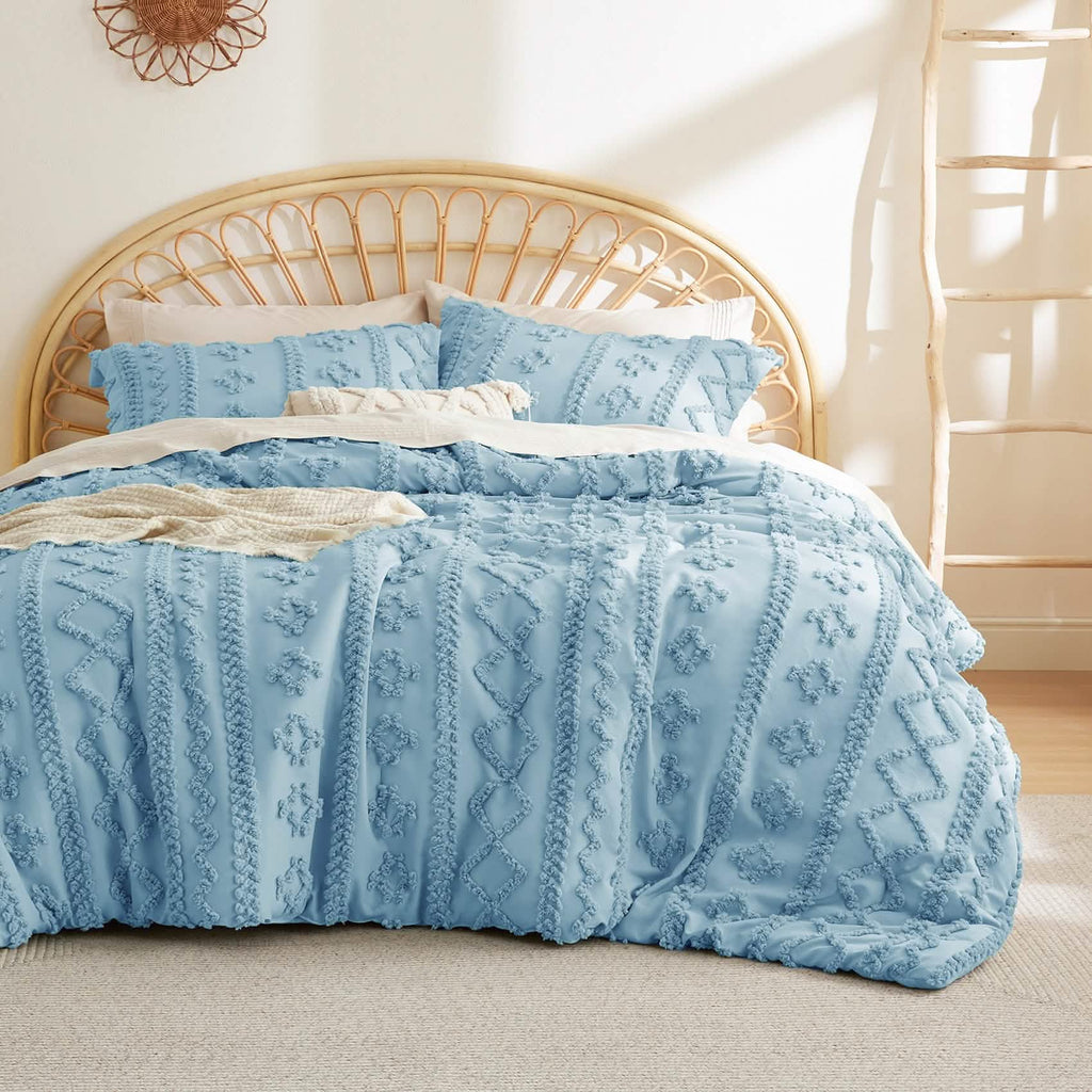 Bed Comforter, Boho Deluxe Embroidery Set, Breathable Construction, Machine-Washable Care for Everyday Bedding and Comfortable Sleep image 57