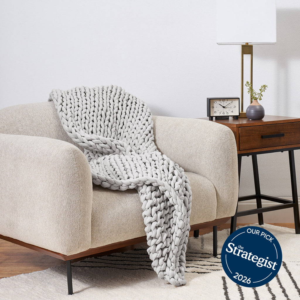 Cozy Throw Blanket, Cotton Weighted for Sofas, Beds and Relaxing at Home, 32 Color Options image 58