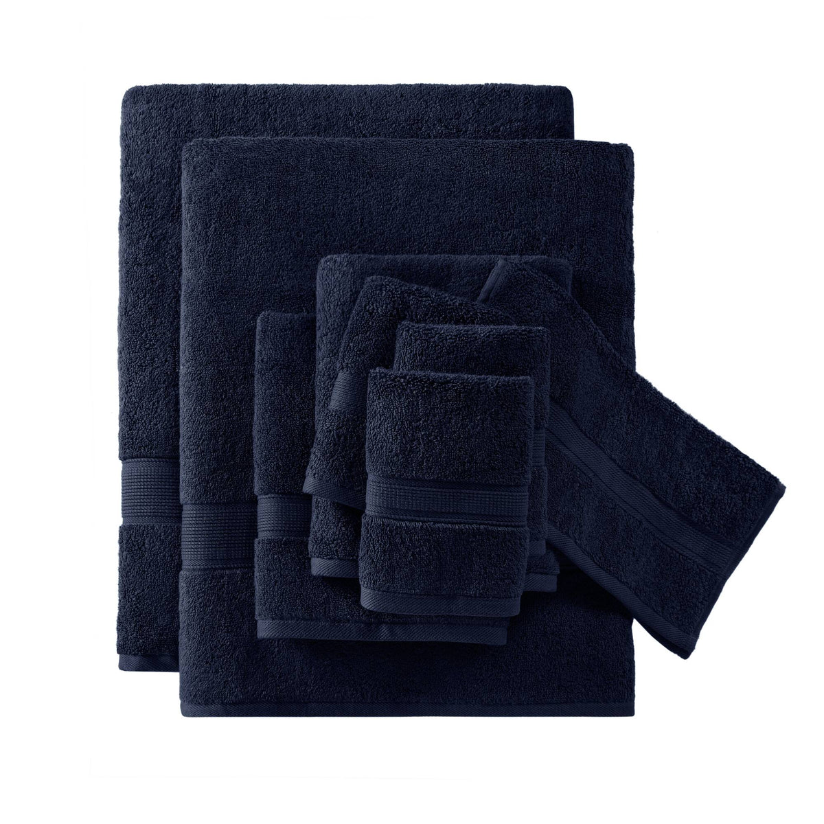Bath Linen, 800GSM Premium Long Staple Cotton 8 Piece, Machine-Washable Care for Home Bathrooms and Everyday Care, 26 Color Options image 58