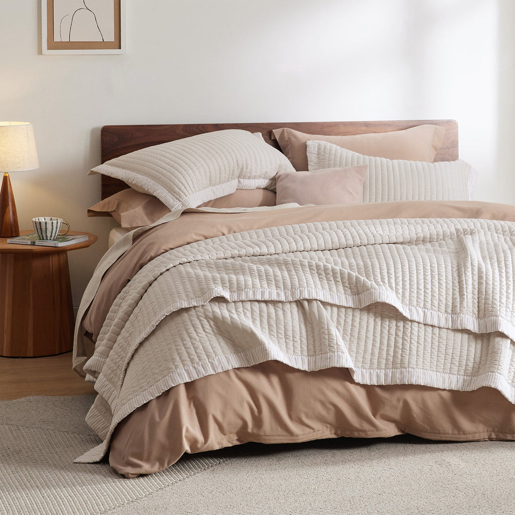 Cozy Throw Blanket, Corduroy Pattern Quilt Set, Breathable Construction for Living Rooms, Bedrooms and Everyday Lounging image 58