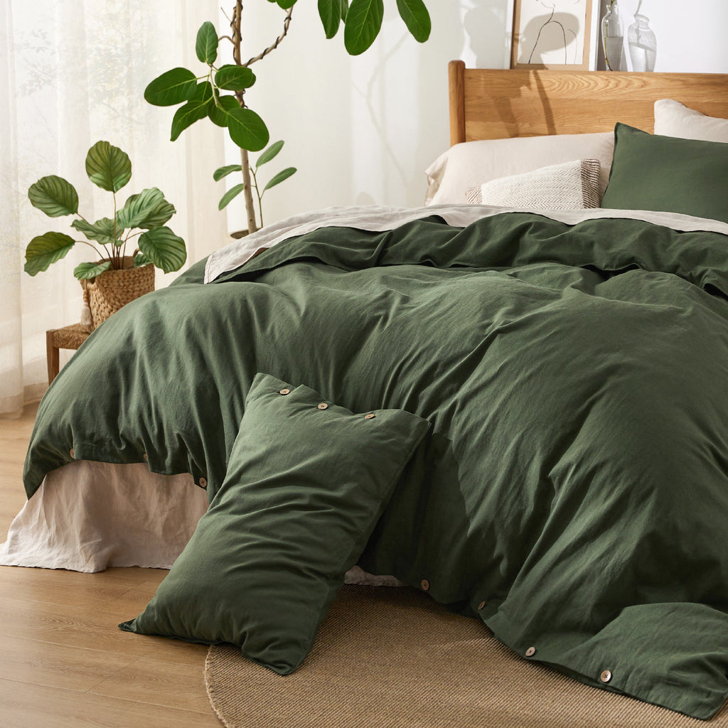 Duvet Cover Set, Cotton Linen Hybrid, Lightweight Design, Breathable Construction for Bedroom Bedding Refresh and Everyday Comfort image 58