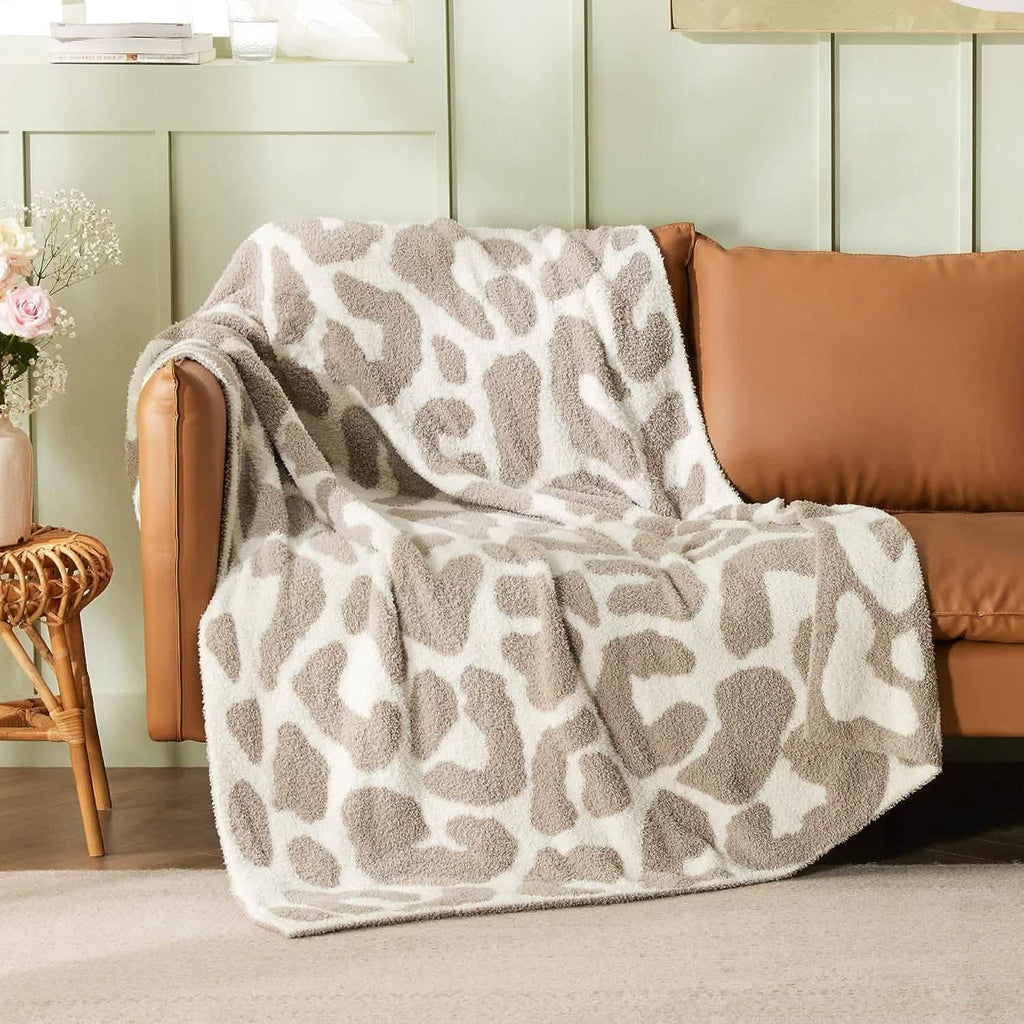 Cozy Throw Blanket, Feather Yarn, Lightweight Design, Machine-Washable Care for Sofas, Beds and Relaxing at Home, 2 Sizes and 12 Colors image 58