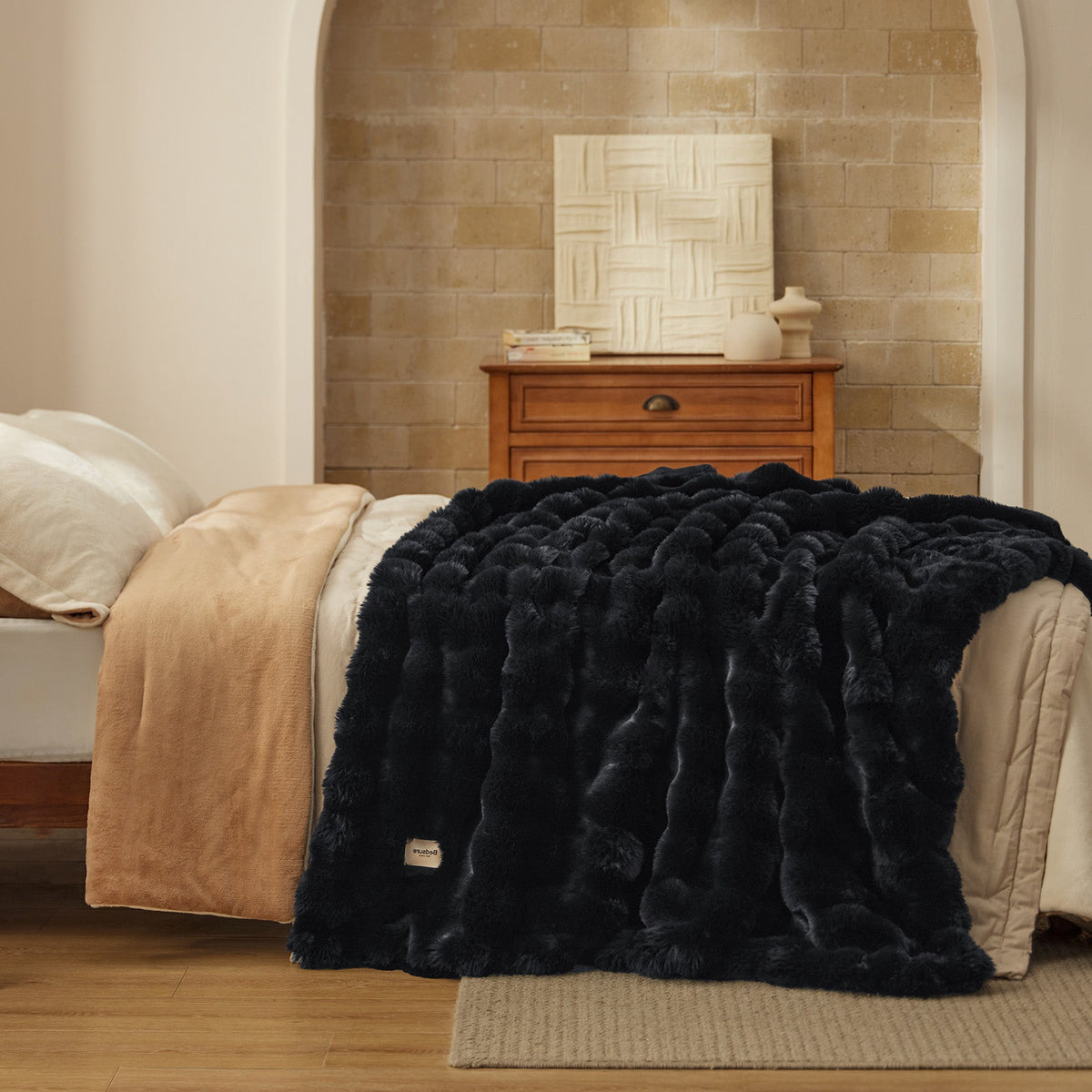 Cozy Throw Blanket, Bubble Faux Fur, Machine-Washable Care for Living Rooms, Bedrooms and Everyday Lounging, 3 Sizes and 11 Colors image 58