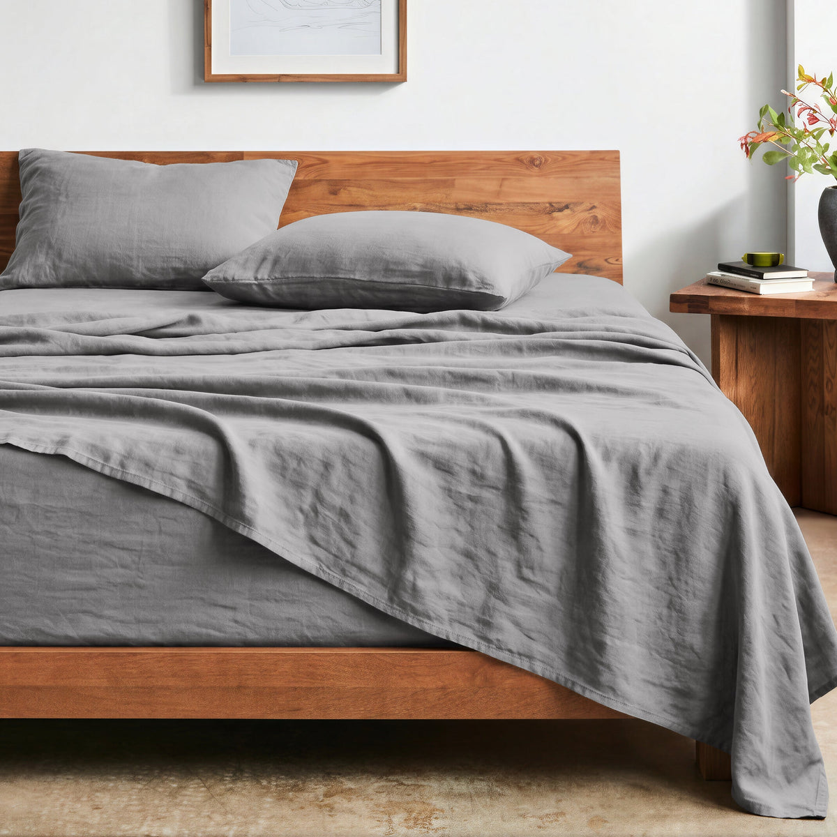 Bed Sheet Set, Ultra Soft Washed for Master Bedrooms, Guest Beds and Daily Use, 5 Sizes and 14 Colors image 58