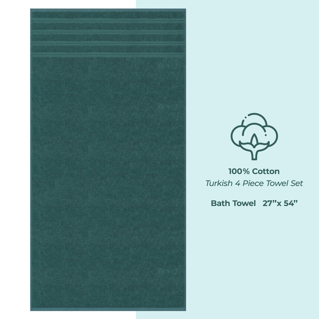 Bath Towel Set, 100% Cotton Turkish Towels for Bathroom, 4 for Home Bathrooms and Everyday Care, 21 Color Options image 58