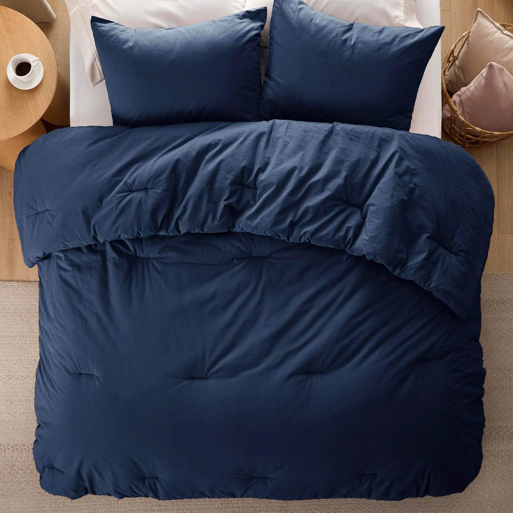 Bed Comforter, Prewashed Cotton Set for Year-Round Bedroom Comfort and Restful Sleep, 5 Sizes and 12 Colors image 59