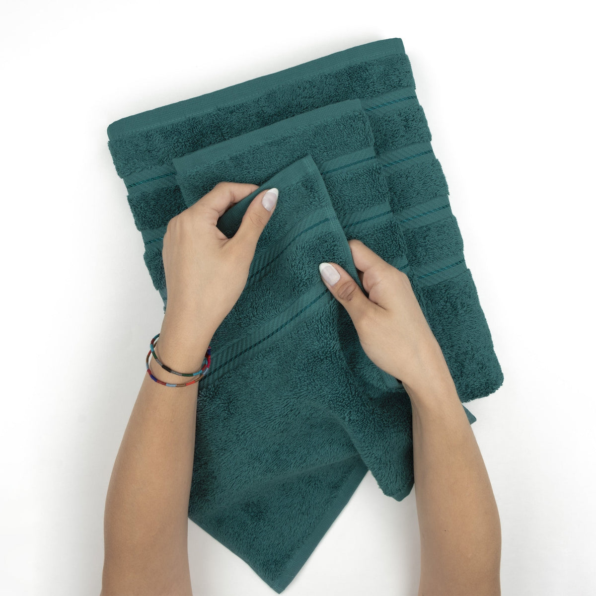 Bath Towel Set, 100% Cotton Turkish Towels for Bathroom, 4 for Home Bathrooms and Everyday Care, 21 Color Options image 59
