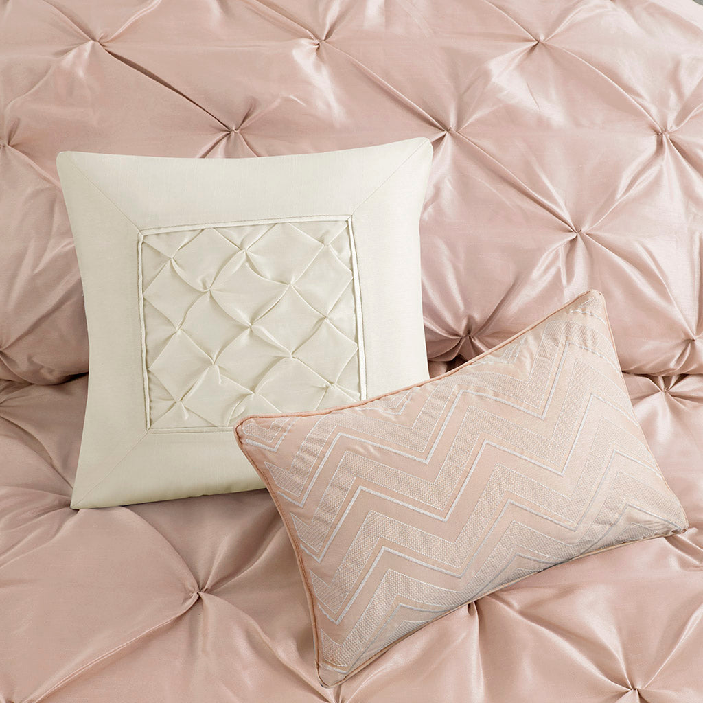 Bed Comforter, Laurel 7 Piece Tufted Set, Machine-Washable Care, Hypoallergenic Comfort for Year-Round Bedroom Comfort and Restful Sleep image 59