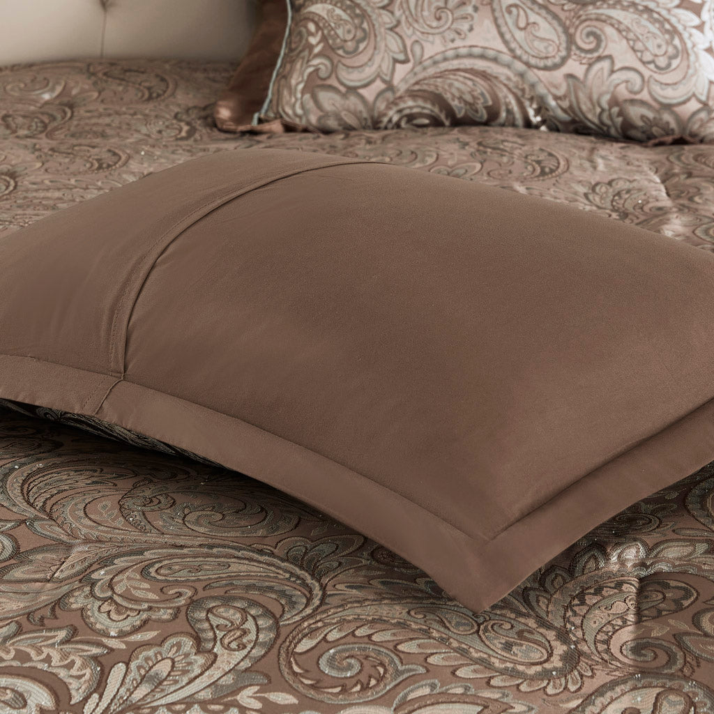 Bed Comforter, Aubrey 12 Piece Set with Cotton in a Bag for Year-Round Bedroom Comfort and Restful Sleep, 4 Sizes and 5 Colors image 59