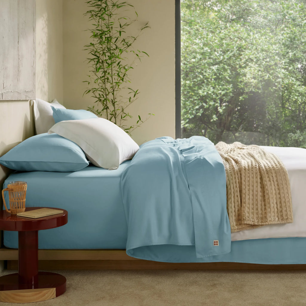 Bed Sheet Set, BareNights Viscose Derived from Bamboo, Breathable Construction for Everyday Bedroom Comfort and Guest Rooms image 59