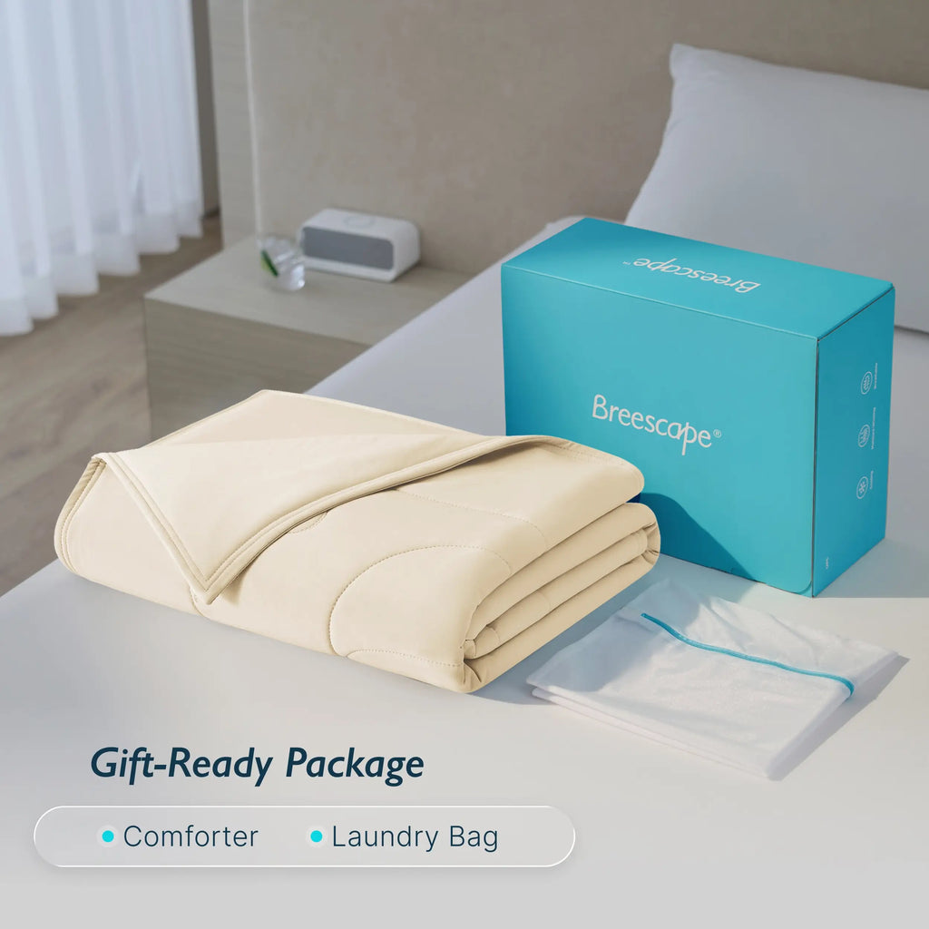 Bed Comforter, Ivory Cooling, Breathable Construction for Everyday Bedding and Comfortable Sleep, 3 Size Options image 59