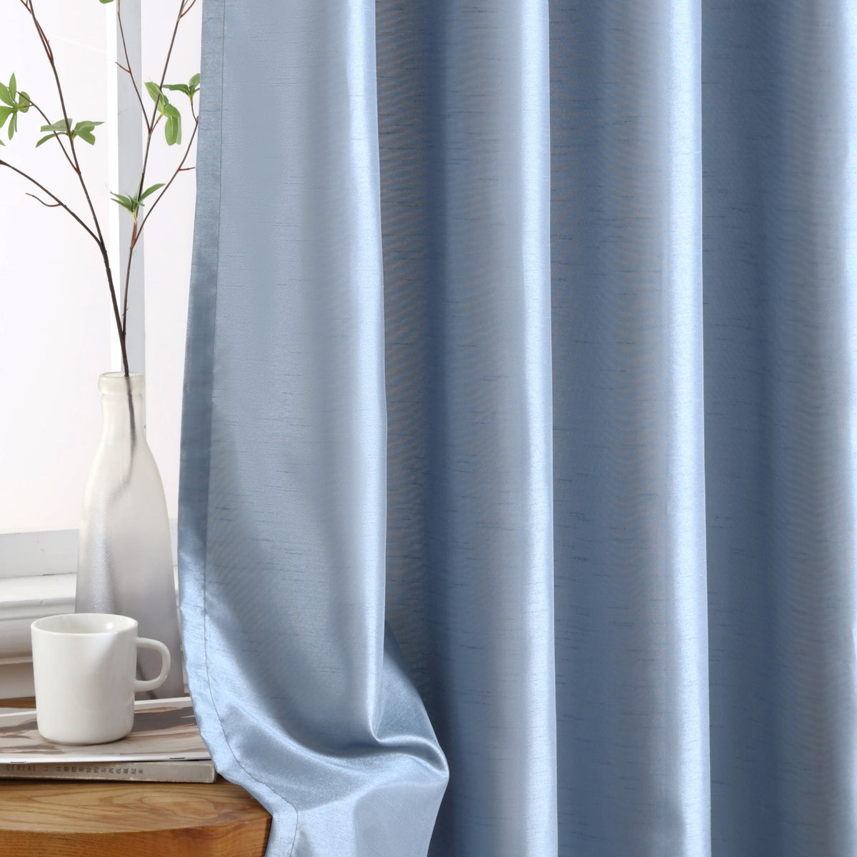 Window Curtain, Jefferson Faux Silk Grommet Panels for Bedrooms, Living Rooms and Home Privacy, 5 Sizes and 12 Colors image 59