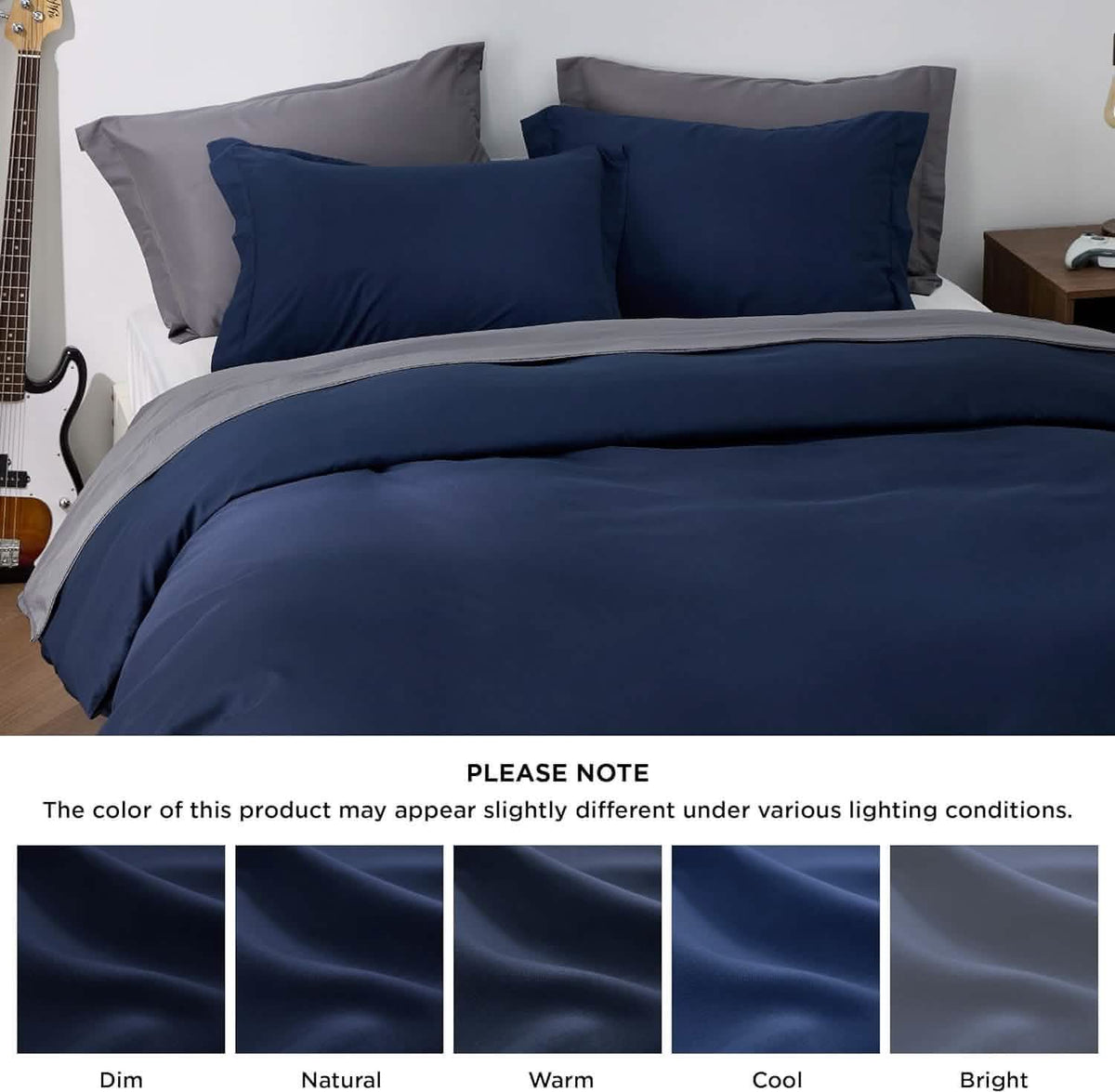 Duvet Cover Set, Brushed Microfiber for Guest Rooms and Everyday Bedroom Styling, 9 Sizes and 36 Colors image 59