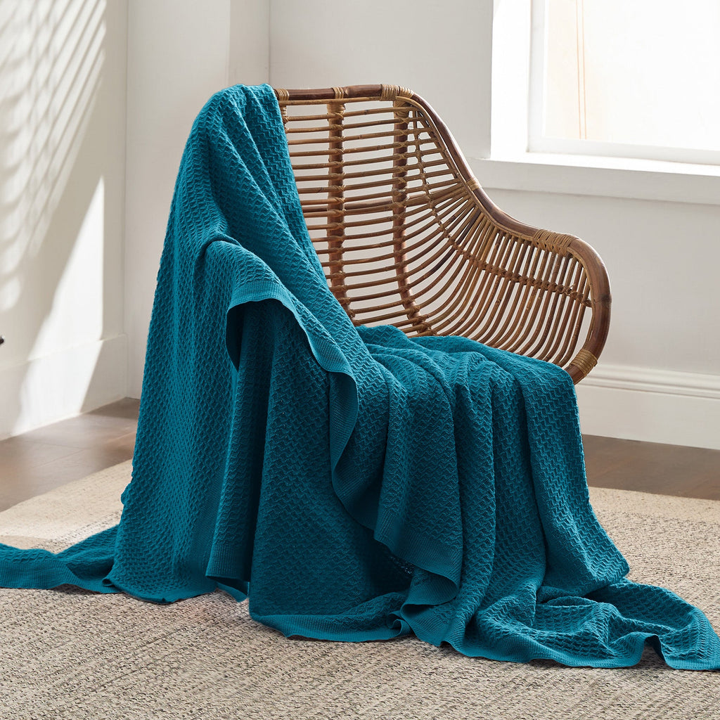 Cozy Throw Blanket, Cotton Waffle Weave, Lightweight Design, Breathable Construction for Living Rooms, Bedrooms and Everyday Lounging image 59