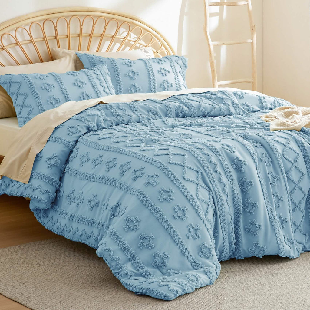 Bed Comforter, Boho Deluxe Embroidery Set, Breathable Construction, Machine-Washable Care for Everyday Bedding and Comfortable Sleep image 59