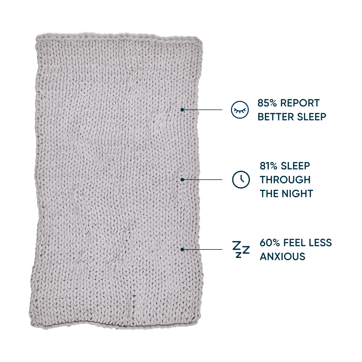 Cozy Throw Blanket, Cotton Weighted for Sofas, Beds and Relaxing at Home, 32 Color Options image 60