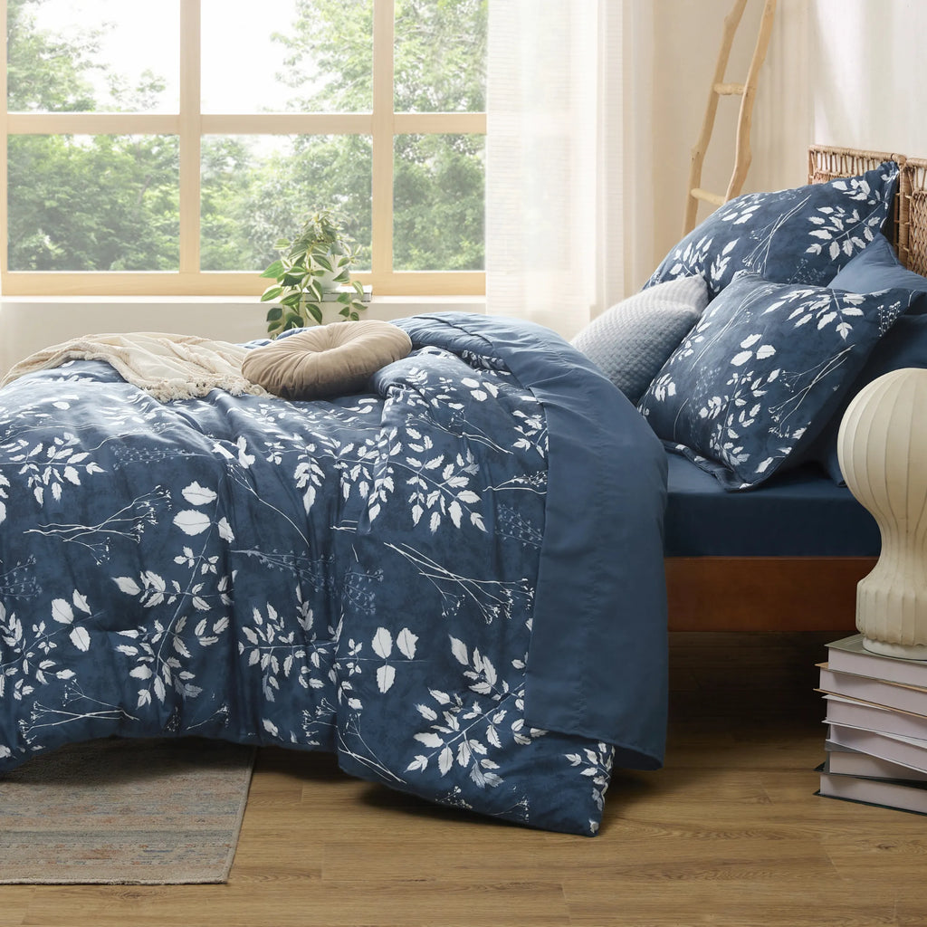 Bed Comforter, Elegant Floral Sets for Everyday Bedding and Comfortable Sleep, 4 Sizes and 15 Colors image 60