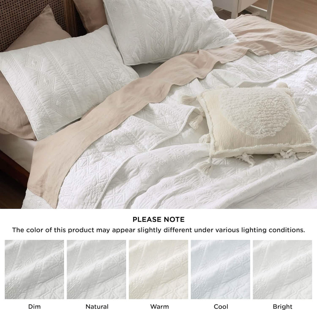 Cozy Throw Blanket, Voile Cotton Quilt Set, Lightweight Design, Breathable Construction for Sofas, Beds and Relaxing at Home image 60