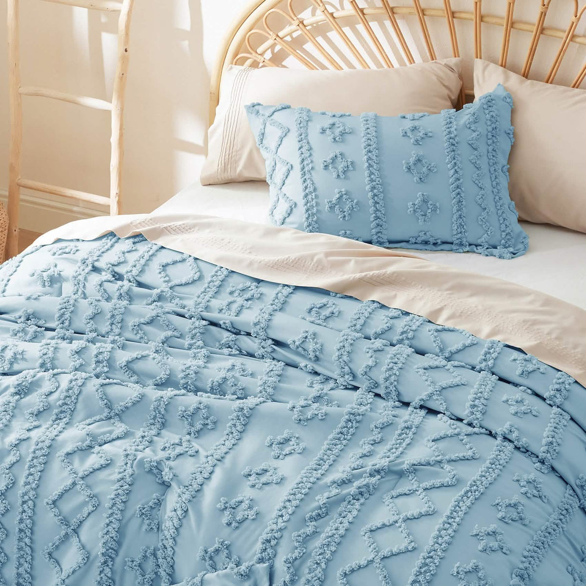 Bed Comforter, Boho Deluxe Embroidery Set, Breathable Construction, Machine-Washable Care for Everyday Bedding and Comfortable Sleep image 60