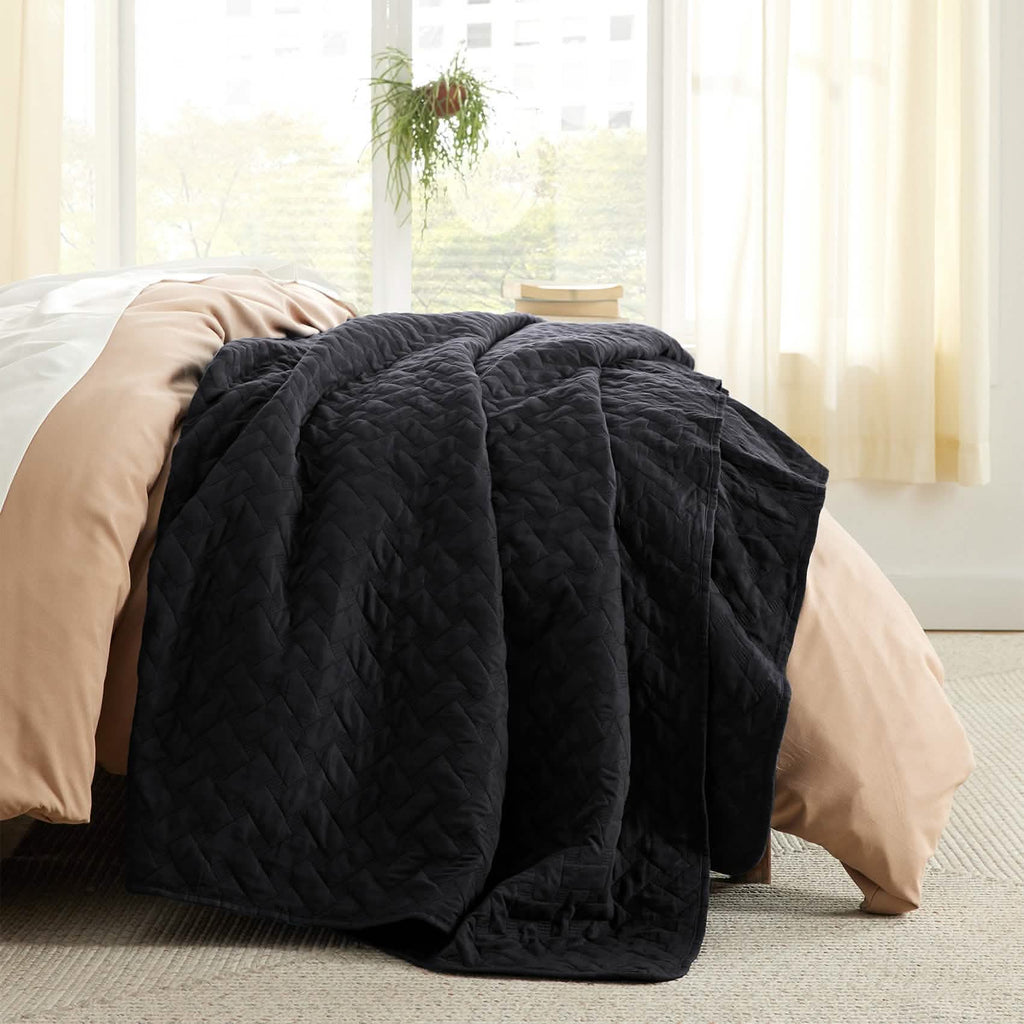 Cozy Throw Blanket, Basket weave Quilt Set, Lightweight Design for Living Rooms, Bedrooms and Everyday Lounging, 6 Sizes and 17 Colors image 60