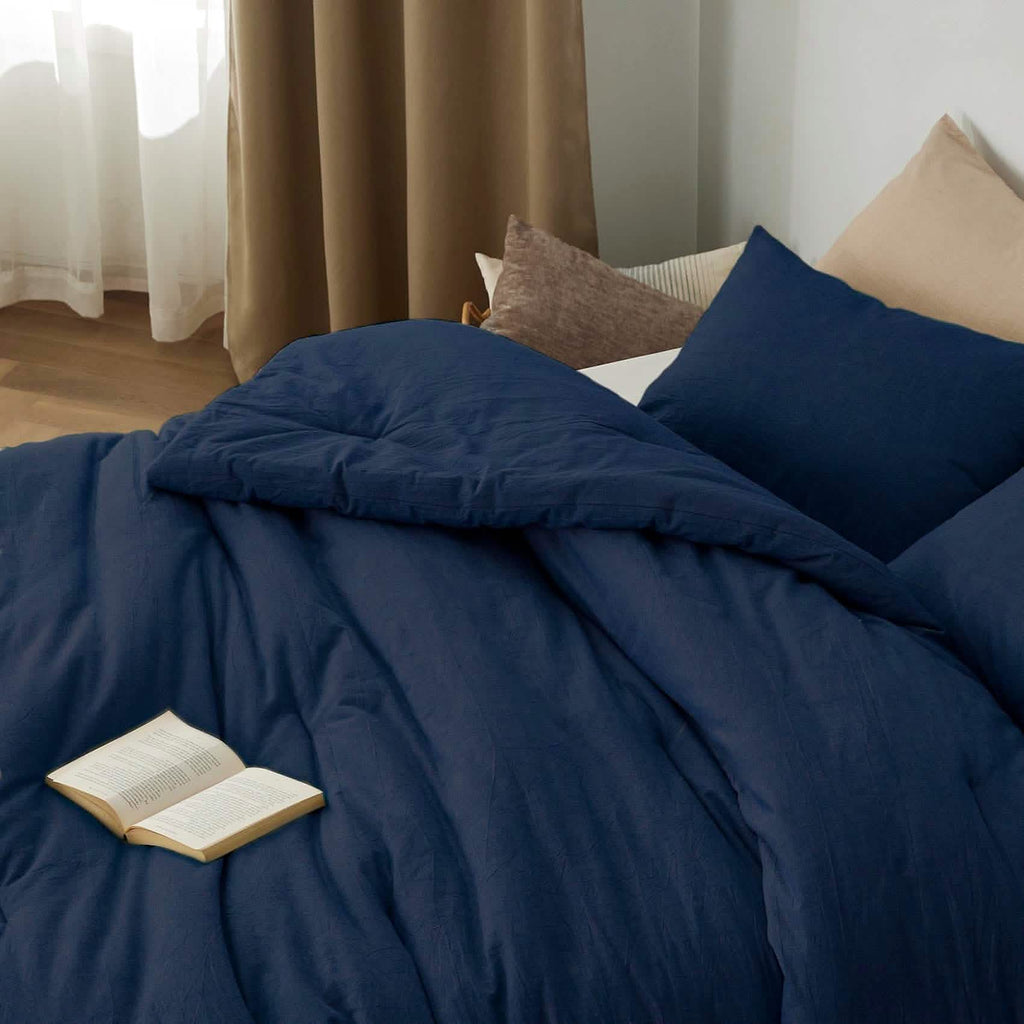 Bed Comforter, Prewashed Cotton Set for Year-Round Bedroom Comfort and Restful Sleep, 5 Sizes and 12 Colors image 60