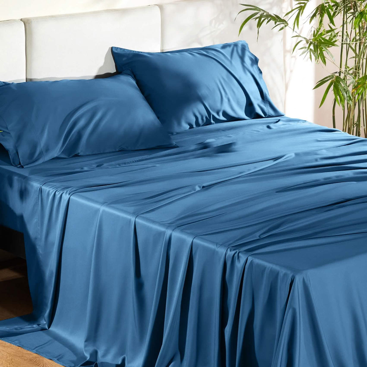 Bed Sheet Set, Rayon Derived from Bamboo, Cooling Comfort, Breathable Construction for Everyday Bedroom Comfort and Guest Rooms image 61