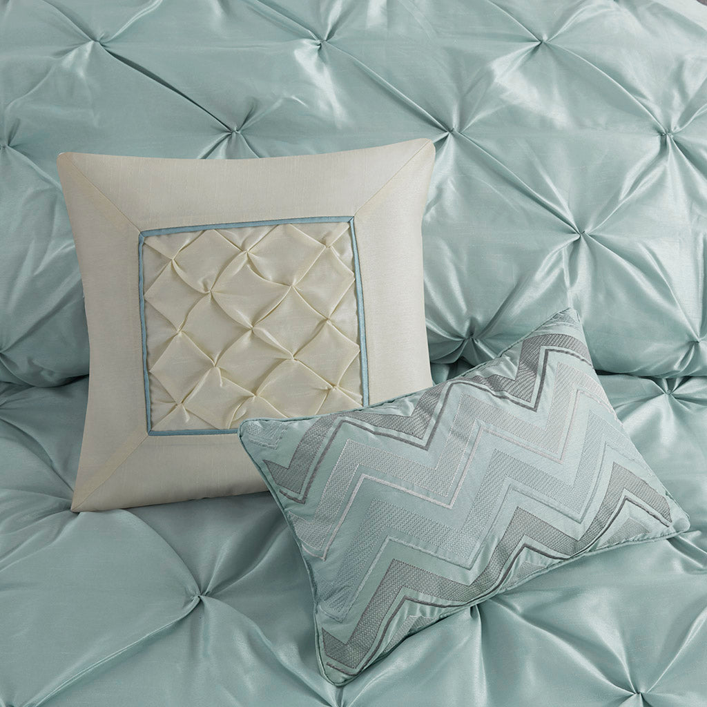 Bed Comforter, Laurel 7 Piece Tufted Set, Machine-Washable Care, Hypoallergenic Comfort for Year-Round Bedroom Comfort and Restful Sleep image 61