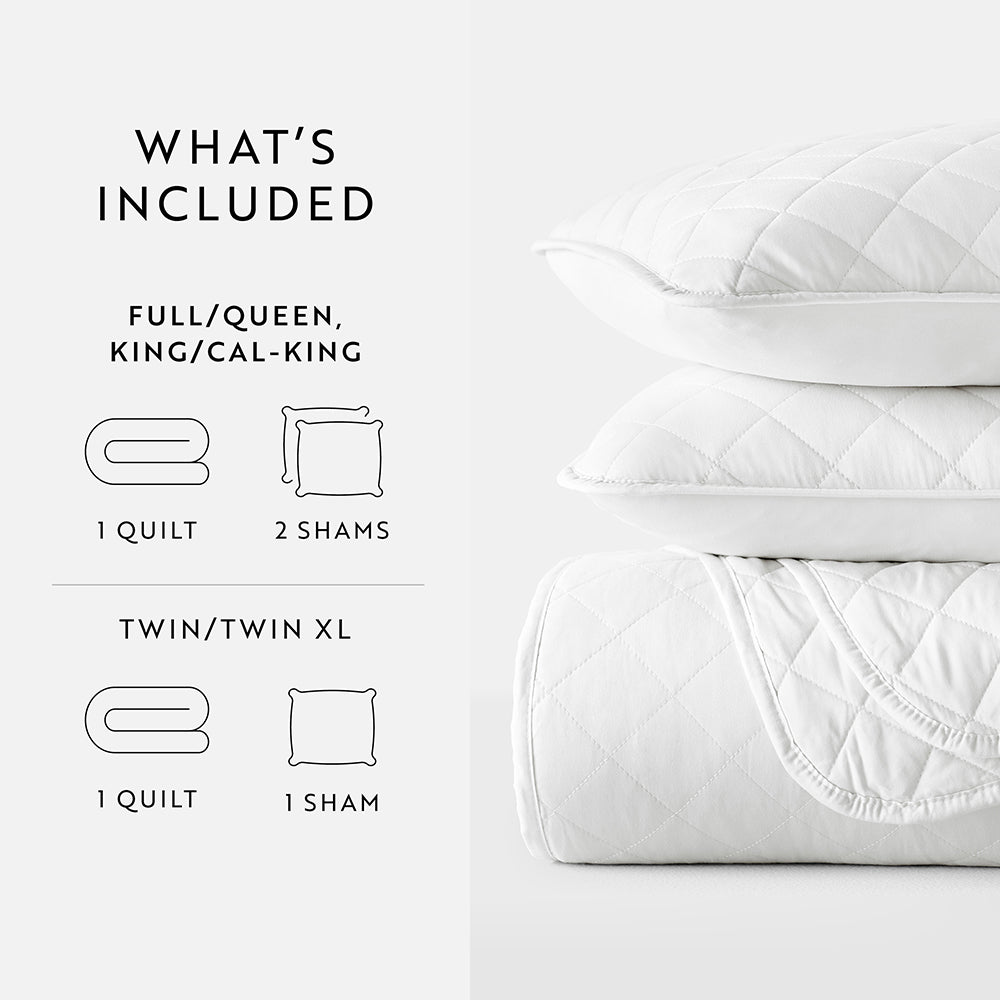 Bed Quilt, 3 Piece Diamond Stitch Quilted Coverlet Set for Guest Beds and Layered Bedroom Styling, 3 Sizes and 6 Colors image 61