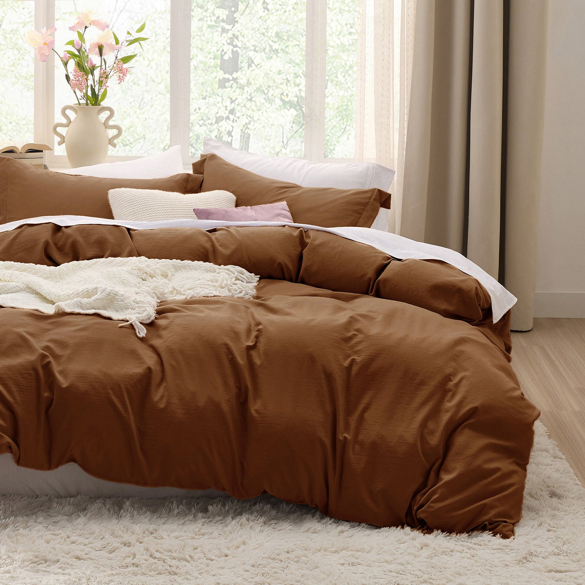 Duvet Cover Set, Ultra Soft Hypoallergenic Microfiber, Lightweight Design for Guest Rooms and Everyday Bedroom Styling image 62