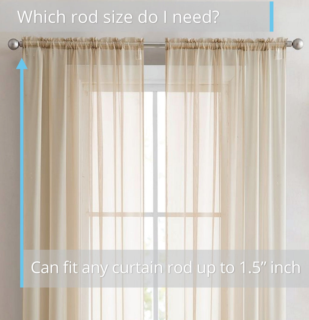 Window Curtain, Lucento Sheer Voile Rod Pocket Panels for Windows, Room Styling and Everyday Privacy, 11 Sizes and 16 Colors image 62