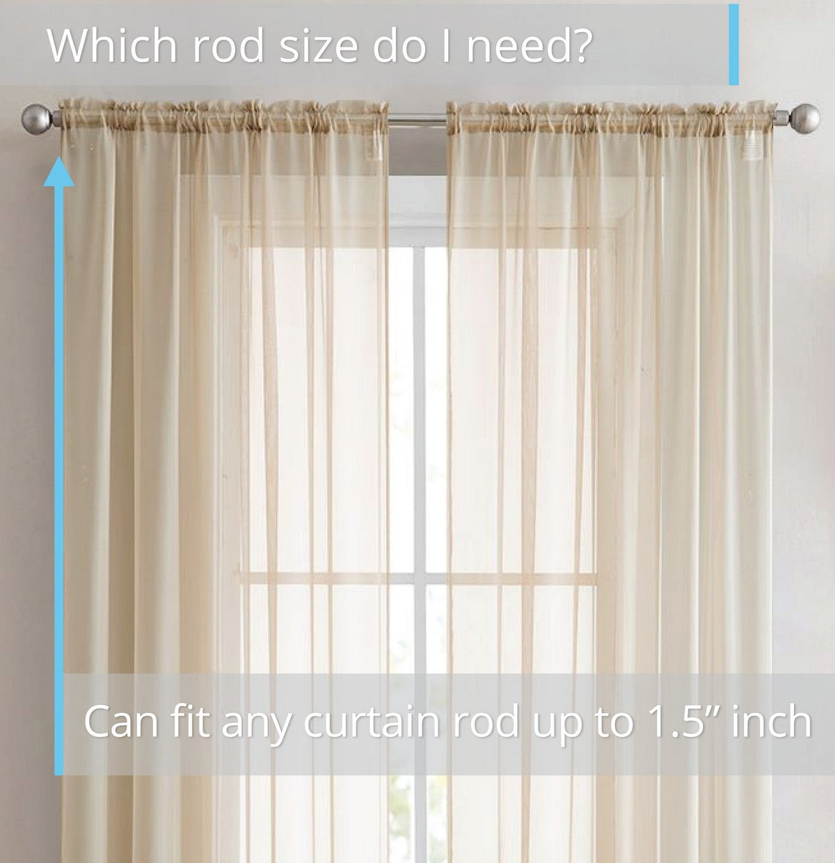Window Curtain, Lucento Sheer Voile Rod Pocket Panels for Windows, Room Styling and Everyday Privacy, 11 Sizes and 16 Colors image 62