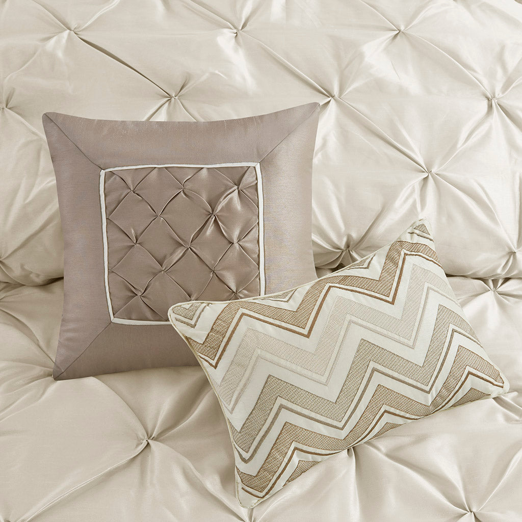 Bed Comforter, Laurel 7 Piece Tufted Set, Machine-Washable Care, Hypoallergenic Comfort for Year-Round Bedroom Comfort and Restful Sleep image 62