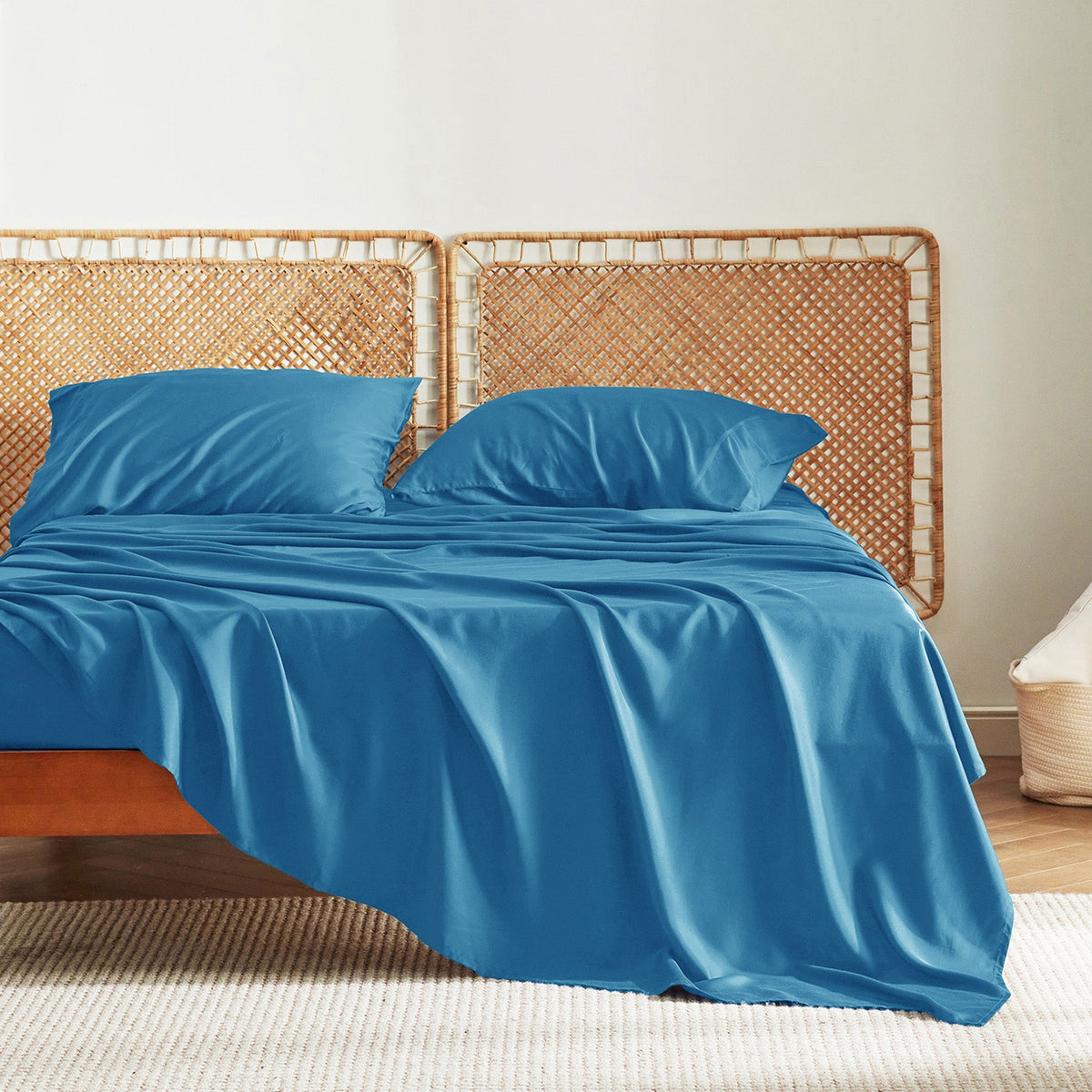 Bed Sheet Set, Rayon Derived from Bamboo, Cooling Comfort, Breathable Construction for Everyday Bedroom Comfort and Guest Rooms image 62