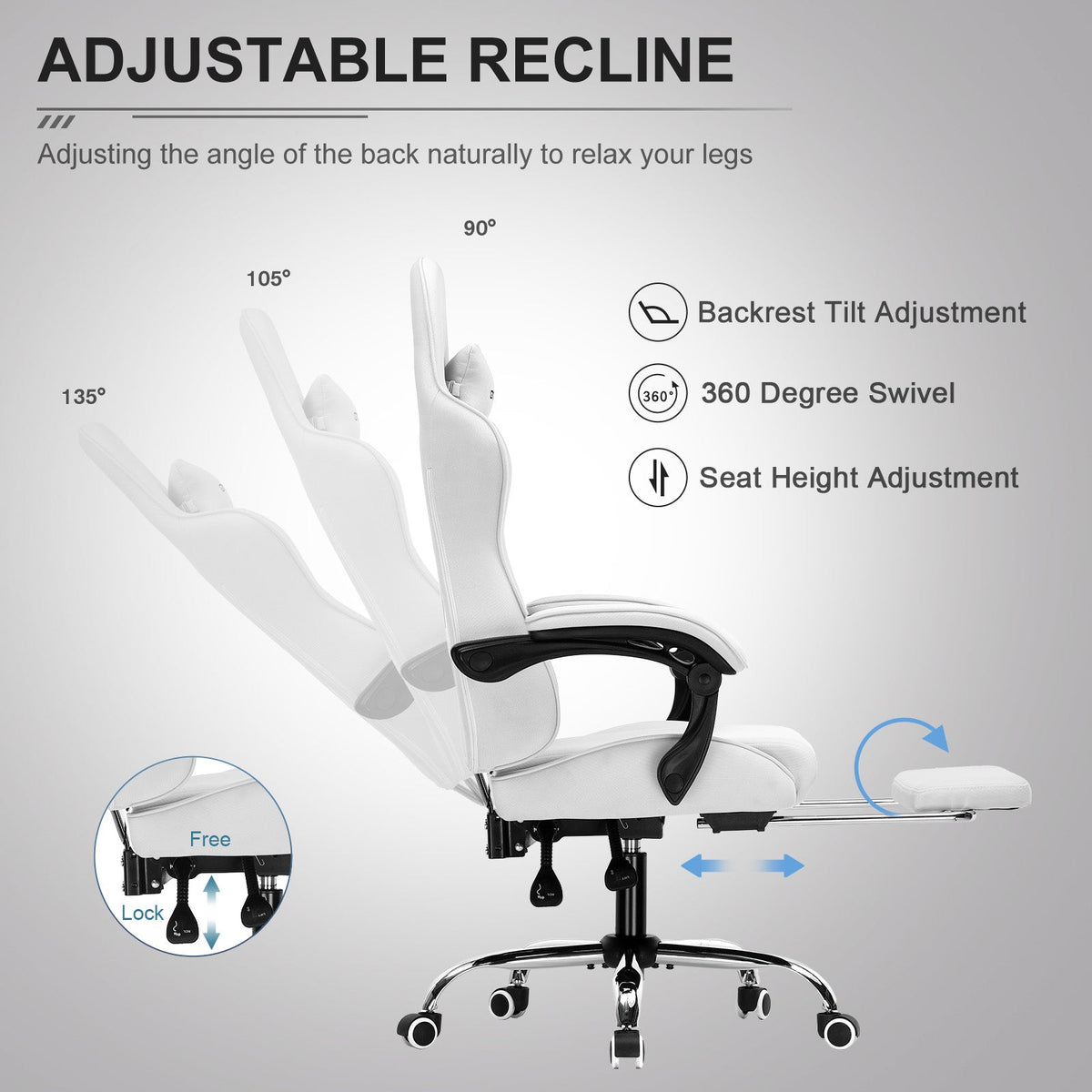 Ergonomic Foot Cushion, Footrest Series GT800A Christmas Packaging, Adjustable Design for Workspaces, Reading Chairs and Daily Leg Support image 63