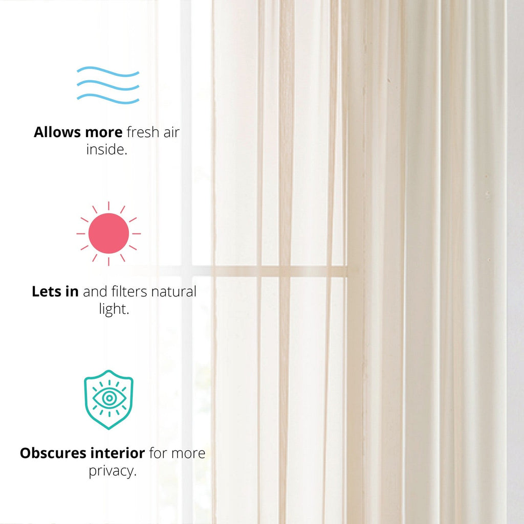 Window Curtain, Lucento Sheer Voile Rod Pocket Panels for Windows, Room Styling and Everyday Privacy, 11 Sizes and 16 Colors image 63