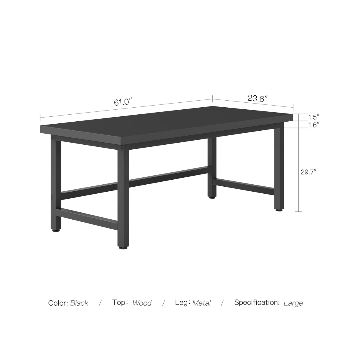 Computer Desk, Steelstride 47''&61'' Ergonomic Office for Home Offices, Computer Work and Study Spaces, 2 Size Options image 63