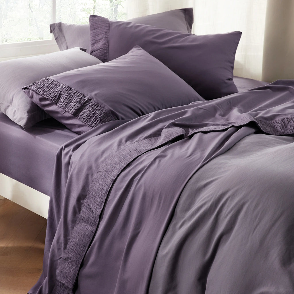 Bed Sheet Set, Ruched, Cooling Comfort, Breathable Construction for Master Bedrooms, Guest Beds and Daily Use, 7 Sizes and 14 Colors image 63