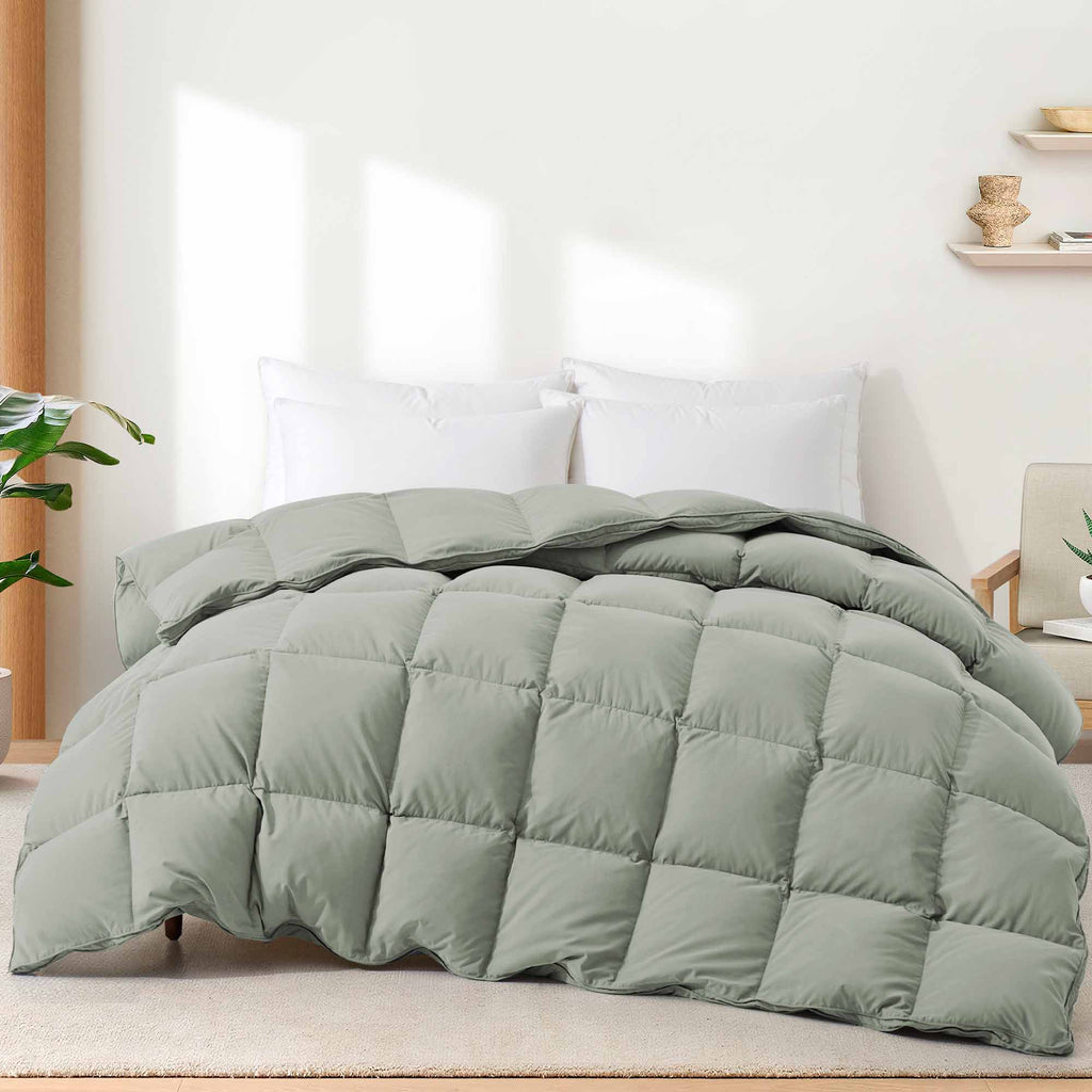Down & Feather Comforter, Goose, Lightweight Design, Machine-Washable Care for Everyday Bedding and Comfortable Sleep, 4 Sizes and 8 Colors image 63
