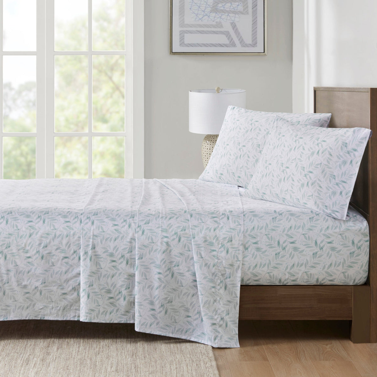 Bed Sheet Set, 200 Thread Count Printed Cotton, Breathable Construction, Machine-Washable Care for Master Bedrooms, Guest Beds and Daily Use image 63