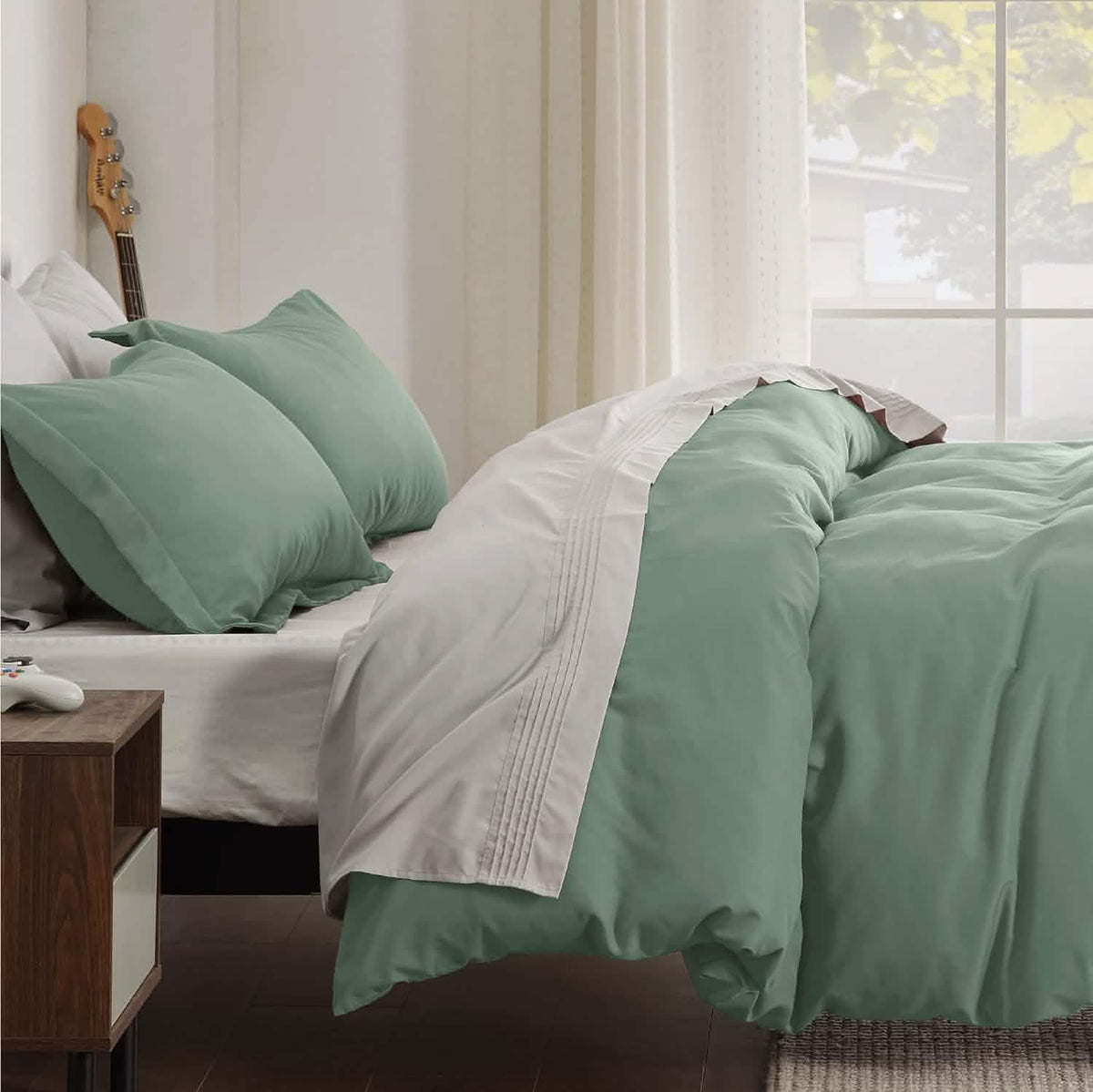 Duvet Cover Set, Brushed Microfiber for Guest Rooms and Everyday Bedroom Styling, 9 Sizes and 36 Colors image 63