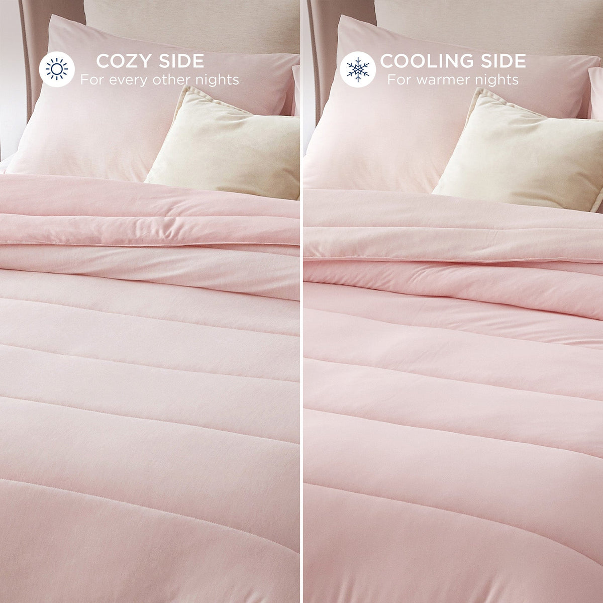 Bed Comforter, Reversible Warm and Cooling Set, Breathable Construction for Year-Round Bedroom Comfort and Restful Sleep image 63