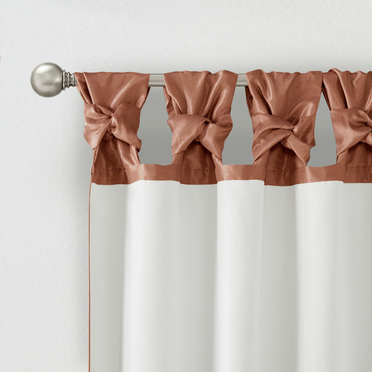 Window Curtain, Emilia Twist Tab Lined Panel, Machine-Washable Care for Windows, Room Styling and Everyday Privacy, 5 Sizes and 14 Colors image 64