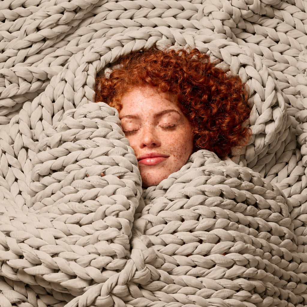 Cozy Throw Blanket, Cotton Weighted for Sofas, Beds and Relaxing at Home, 32 Color Options image 64