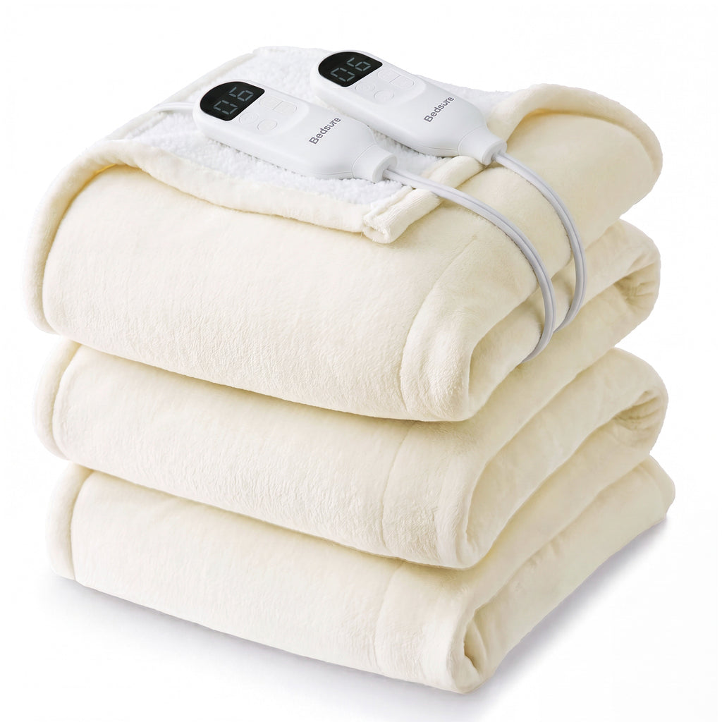 Cozy Throw Blanket, Solid Flannel Heated for Sofas, Beds and Relaxing at Home, 5 Sizes and 11 Colors image 64