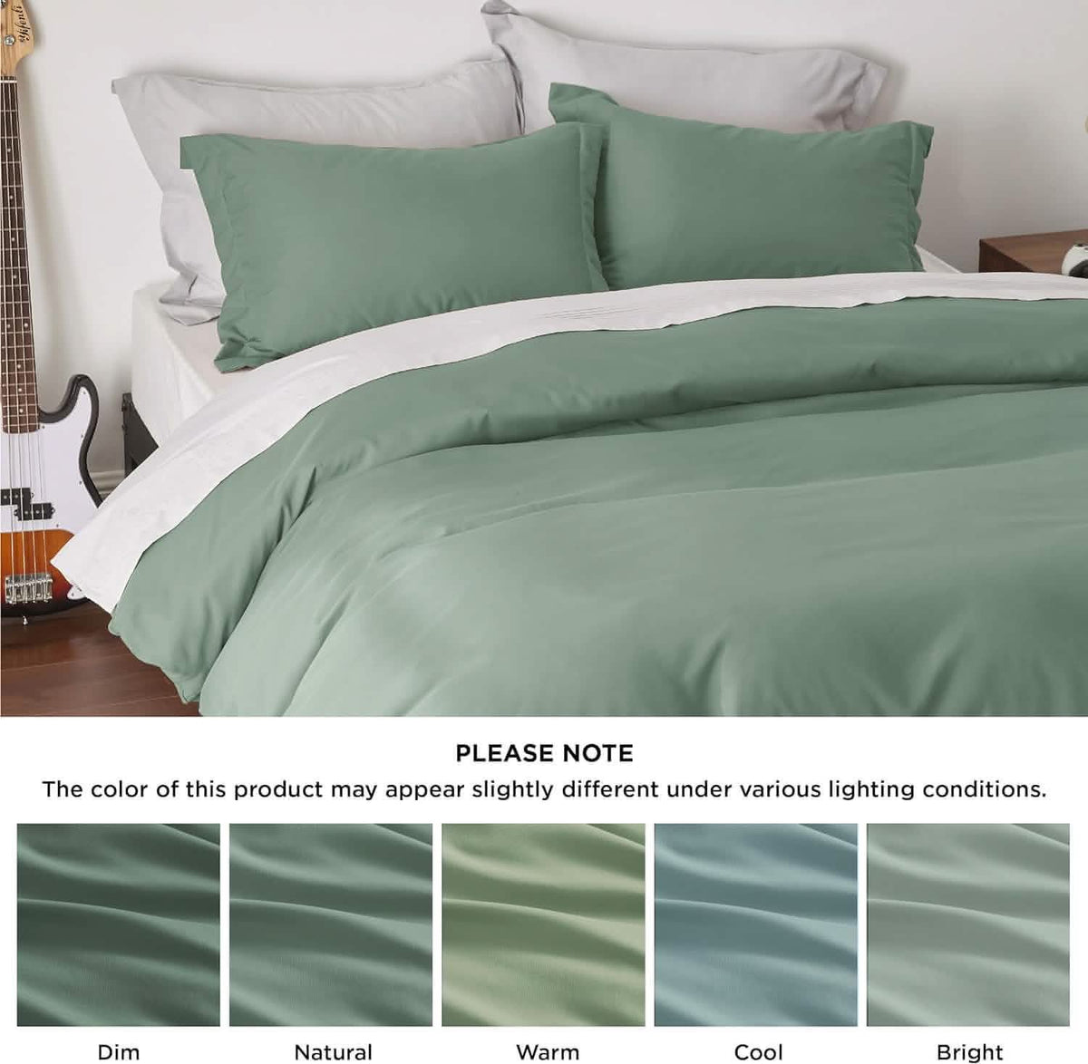 Duvet Cover Set, Brushed Microfiber for Guest Rooms and Everyday Bedroom Styling, 9 Sizes and 36 Colors image 64