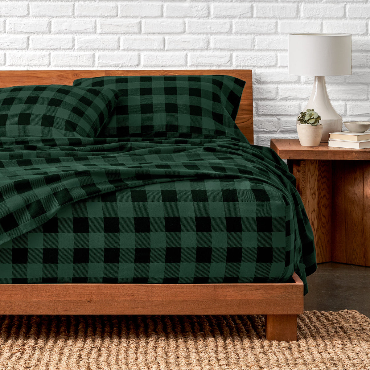 Bed Sheet Set, Cotton Flannel Prints for Master Bedrooms, Guest Beds and Daily Use, 7 Sizes and 30 Colors image 64