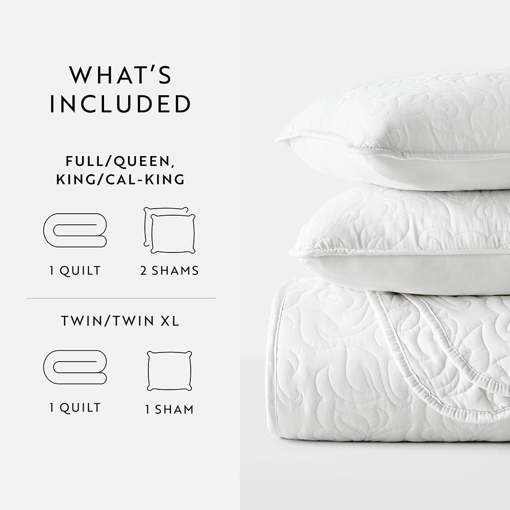 Bed Quilt, 3 Piece Floral Stitch Quilted Coverlet Set for Bedroom Layering and Everyday Bedding, 3 Sizes and 6 Colors image 64